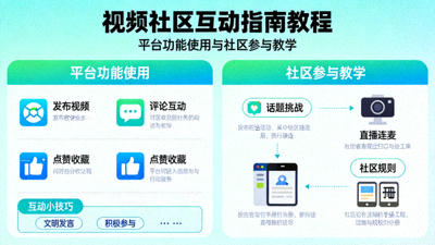 视频社区互动指南教程 - 平台功能使用与社区参与教学